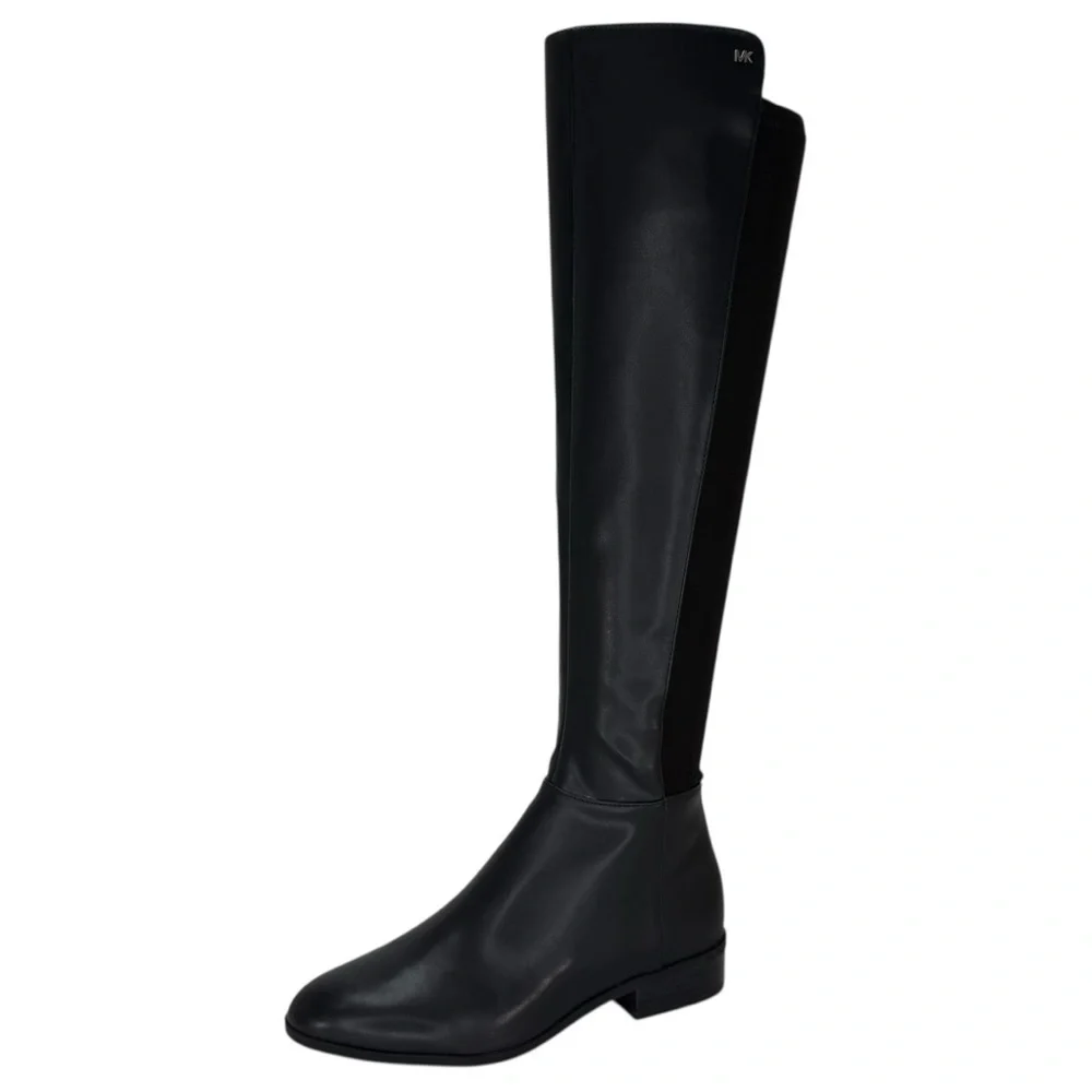 Michael Kors Bromley Black Faux Leather OTK Womens Boots Size 7M